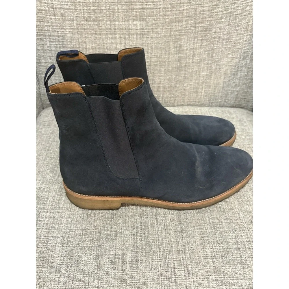 Men's Oro Suede Chelsea Boots Blue Size 12